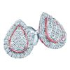 Image 1 : 0.20CT Diamond Micro-Pave 10KT Earrings 2Tone Gold