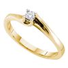 Image 1 : 0.10CT Diamond Bridal 14KT Ring Yellow Gold