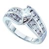 Image 1 : 1.50CT Diamond Bridal 14KT Ring White Gold