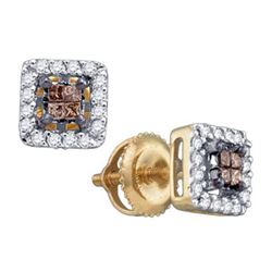 0.35CT Diamond Invisible 10KT Earrings Yellow Gold