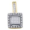 Image 1 : 0.25CT Diamond Invisible 10KT Pendant Yellow Gold