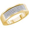 Image 1 : 0.25CT Diamond Mens 10KT Ring Yellow Gold