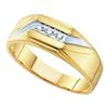 Image 1 : 0.03CT Diamond Mens 10KT Ring Yellow Gold