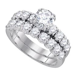 2.75CT Diamond Bridal 14KT Ring White Gold