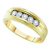 Image 1 : 0.10CT Diamond Mens 10KT Ring Yellow Gold