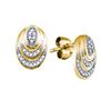 Image 1 : 0.10CT Diamond Micro-Pave 10KT Earrings Yellow Gold