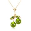 1.45 ctw Peridot Necklace Jewelry 14KT Yellow Gold
