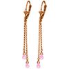 2.5 ctw Pink Topaz Earrings Jewelry 14KT Rose Gold