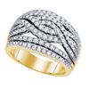 1CT Diamond Anniversary 14KT Ring Yellow Gold