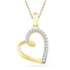 0.10CT Diamond Anniversary 10KT Pendant Yellow Gold