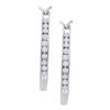 0.25CT Diamond Hoops 10KT Earrings White Gold