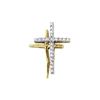 0.25CT Diamond Cross 10KT Pendant Yellow Gold