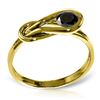 0.50 ctw Black Diamond Ring Jewelry 14KT Yellow Gold