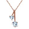 1.40 ctw Aquamarine Necklace Jewelry 14KT Rose Gold