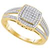 0.25CT Diamond Mirco-Pave 10KT Ring Yellow Gold