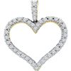 0.50CT Diamond Heart 14KT Pendant Yellow Gold