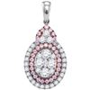 0.85CT Diamond Anniversary 14KT Pendant White Gold