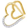0.05CT Diamond Heart 10KT Pendant Yellow Gold