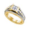 Image 1 : 1.0CT Diamond Bridal 14KT Ring Yellow Gold