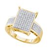 Image 1 : 0.33CT Diamond Micro-Pave 10KT Ring Yellow Gold