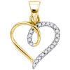 Image 1 : 0.25CT Diamond Micro-Pave 10KT Pendant Yellow Gold