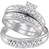 Image 1 : 0.33CT Diamond Trio Set 10KT Ring White Gold