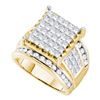 Image 1 : 3CT Diamond Invisible 14KT Ring Yellow Gold