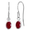 Image 1 : 1 ctw Ruby Earrings Jewelry 14KT White Gold