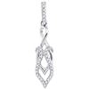 Image 1 : 0.10CT Diamond Micro-Pave 10KT Pendant White Gold