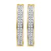Image 1 : 0.50CT Diamond Hoops 10KT Earrings Yellow Gold
