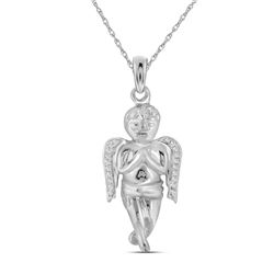 0.05CT Diamond Micro-Pave 10KT Pendant White Gold