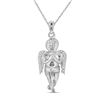 Image 1 : 0.05CT Diamond Micro-Pave 10KT Pendant White Gold