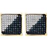 Image 1 : 0.75CT Diamond Micro-Pave 10KT Earrings Yellow Gold