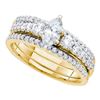 Image 1 : 1.0CT Diamond Bridal 14KT Ring Yellow Gold