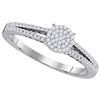 Image 1 : 0.20CT Diamond Micro-Pave 10KT Ring White Gold