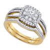 Image 1 : 0.85CT Diamond Bridal 14KT Ring Yellow Gold