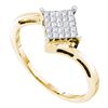 Image 1 : 0.25CT Diamond Invisible 14KT Ring Yellow Gold