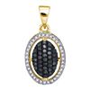 Image 1 : 0.35CT Diamond Micro-Pave 10KT Pendant Yellow Gold