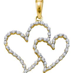 0.15CT Diamond Heart 10KT Pendant Yellow Gold