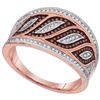 Image 1 : 0.35CT Diamond Micro-Pave 10KT Ring Rose Gold