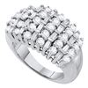 Image 1 : 2CT Diamond Cluster 10KT Ring White Gold