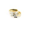 Image 1 : 0.01CT Diamond Trio Set 14KT Ring Yellow Gold