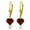 Image 1 : 3.05 ctw Garnet Earrings Jewelry 14KT Yellow Gold