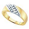Image 1 : 0.25CT Diamond Mens 10KT Ring Yellow Gold