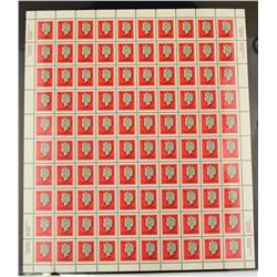 Sheet of 100 Stamps #716