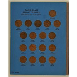 Canada Small Cent Book 1920 to 1973