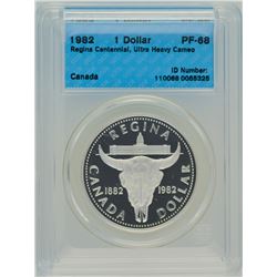 1982 1$ PF-68 Regina Centennial - Ultra Heavy Cameo