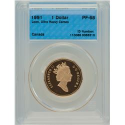 1991 1$ PF-68 Loon - Ultra Heavy Cameo