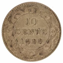 1888 Newfoundland 10¢ VF-30 Double Last 8 ICCS