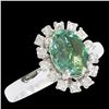 Image 2 : 1.43CT NATURAL ALEXANDRITE 14K WHITE GOLD RING